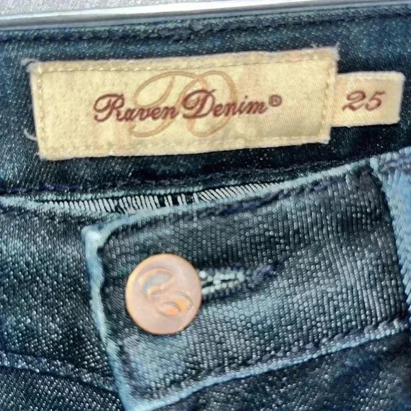 Raven denim Sadie flare raw wash jeans - Picture 9 of 11